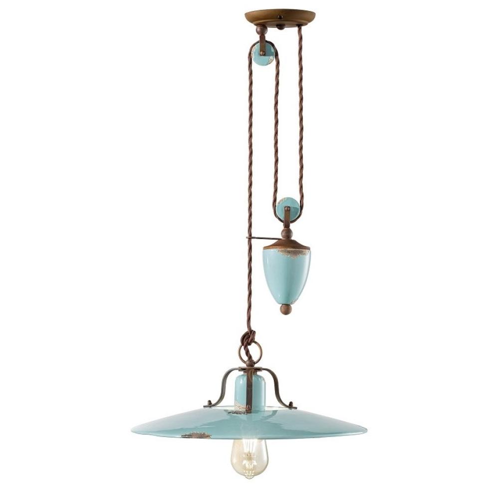 modra protizavazova vintage lampa zavesenie ferroluce retro c1446 rustikalne osvetlenie nastavitelna talianska mediteranska sedliacky dom osvetlenie lameridiana mediteransky dizajn obchod budapest.jpg